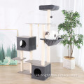 멀티 레벨 현대 고양이 타워 가구 나무 긁힘
